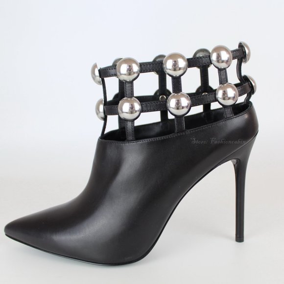 NEW ALEXANDER WANG Tina Studs Leather Boots - Picture 1 of 16